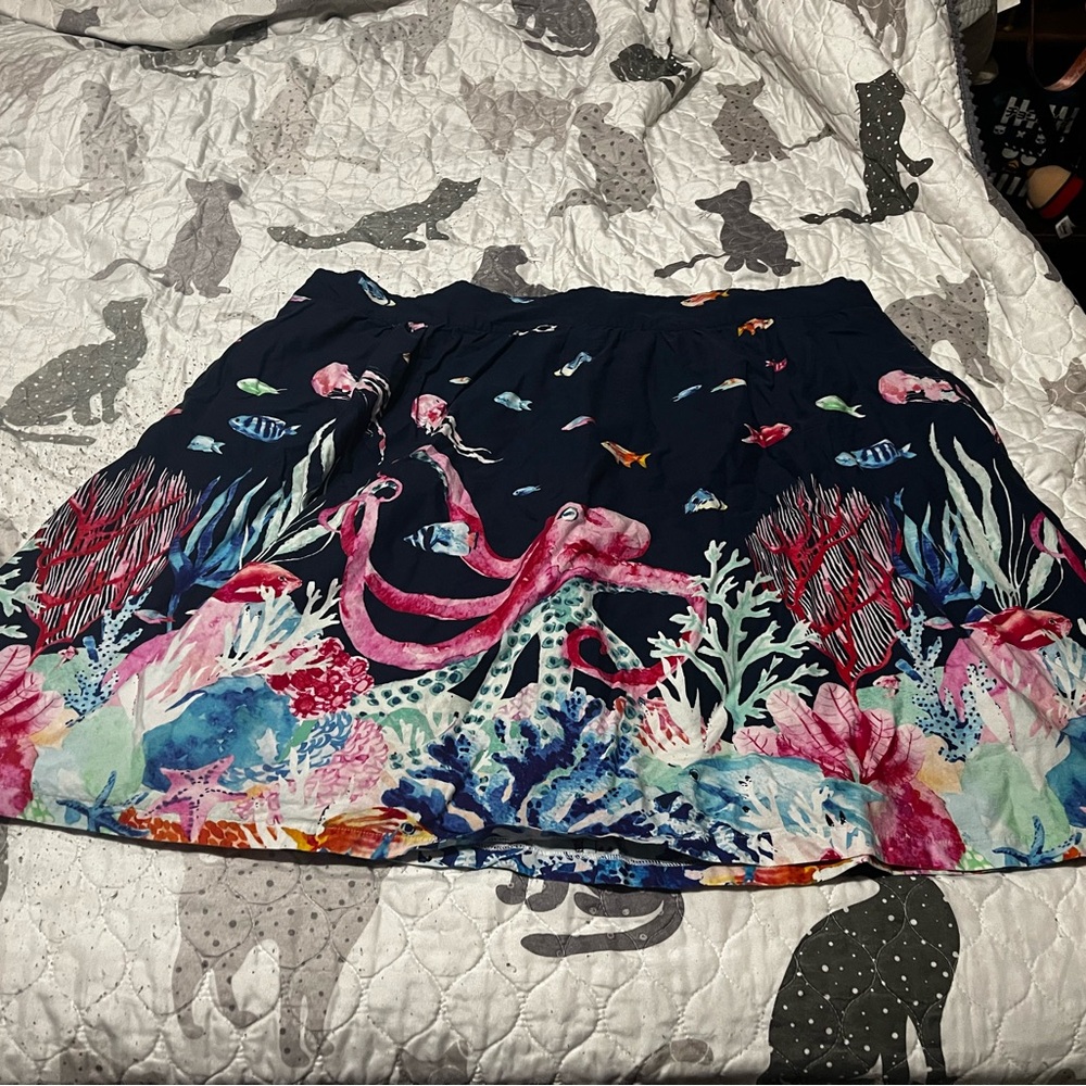 ModCloth size 24 Ocean Octopus Themed Skirt! - Picture 2 of 4